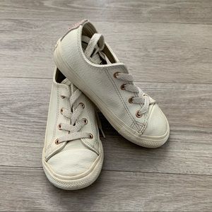 Cream/Rose Gold Converse